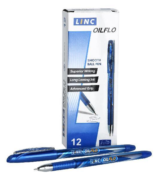 Ручка шариковая Linc OIL FLO 0,70мм синий,круглый  корпус.