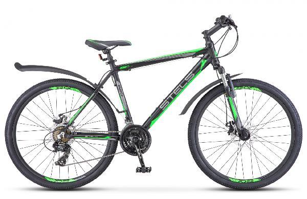 Велосипед горный STELS Navigator 620 МD 26"(17) (14",V010,черный/зеленый/антрацит)