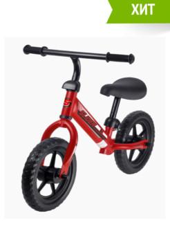 Велобег "Slider" красный,пласт. колеса 12 дюймов, стальная рама, порошковая покраска, сиденье