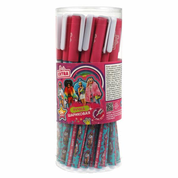 Ручка шариковая с принтом софт-тач, туба, Barbie barbie extra Умка уп-24шт в кор.30уп RSPS24-79131-B