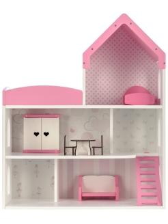 Кукольный дом "Мармелад" с обоями и набором мебели