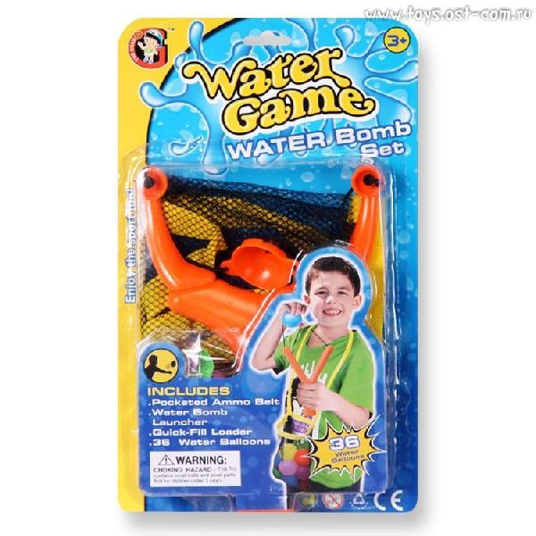 Детская игра "Водяные бомбочки YG Sport в пакете(шарики 36шт.,рогатка,воронка,сумка)