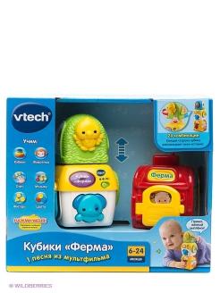 Игрушка развивающая "Vtech"Кубики "ферма" на бат.со светом озвуч.80-128926