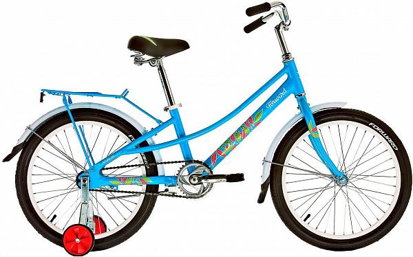 Велосипед FORWARD AZURE 20 (20"1 ск.рост 10.5")2015-2016 голубой