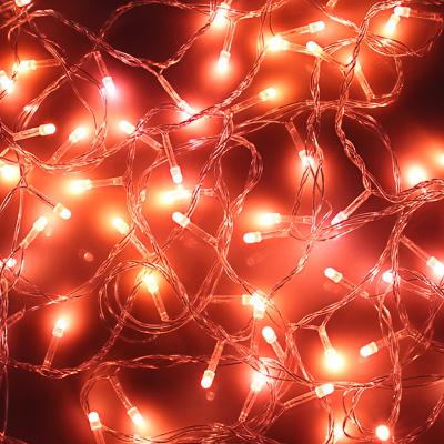 Гирлянда СНОУ БУМ «Вьюн», 100 LED-ламп, цвет коралловый, постоянное свечение, 9 м