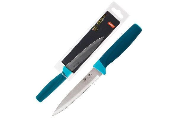 Нож с рукояткой софт-тач VELUTTO MAL-03VEL универсальный, 12,7 см, т.м. Mallony (10216170/230920/024