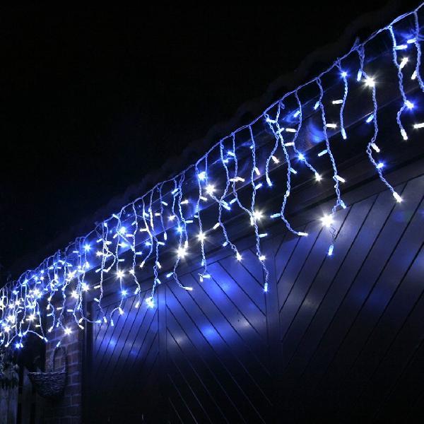 Гирлянда уличная «Бахрома», 400 LED-ламп, цвет: синий, 12 м