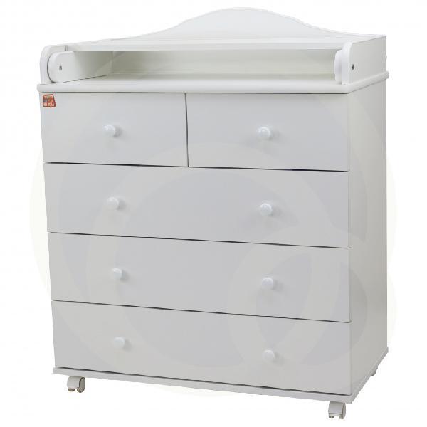 Комод "Артемка" 5 ящиков ЛДСП 800/5 белый