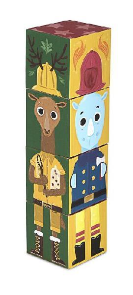 Кубики Приключения.Игрушки из картона Kroom от 3-х лет.
