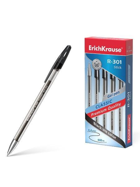 Ручка гелевая ErichKrause® R-301 Classic Gel Stick 0.5, цвет чернил черный 7627125