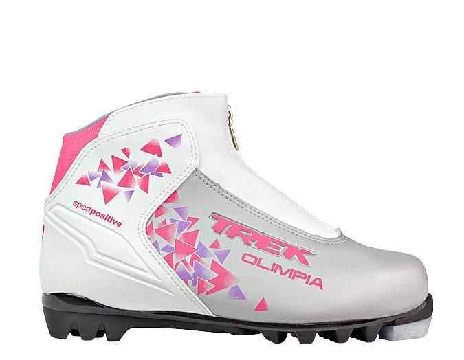 Ботинки лыжные TREK Olimpia NNN ИК (серебро,лого розовый) р.36 ИК36-13-26
