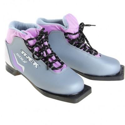Ботинки лыжные TREK Freez металлик (лого сиренеый) N р.41