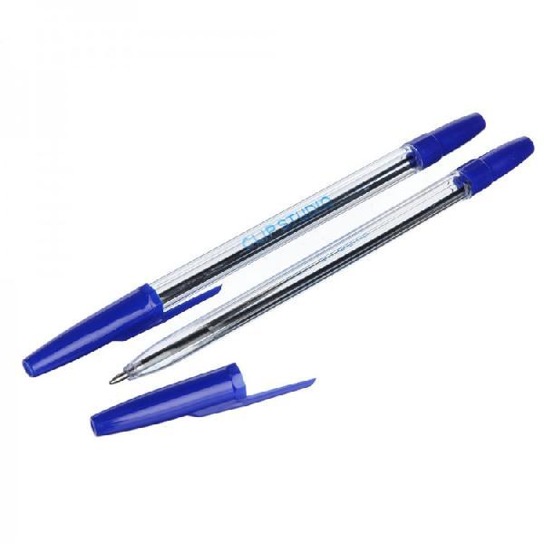 Ручка шариковая синяя,с прозрачным корпусом,линия 0,7 мм.ClipStudio