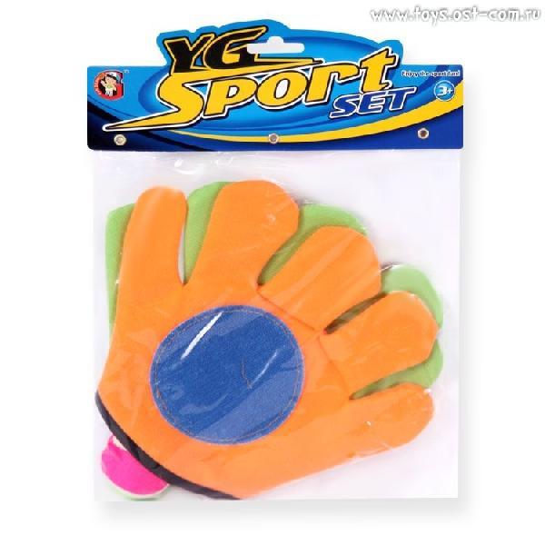 Игра на открытом воздухе "Мячеловка"YG Sport в пакете(мяч,перчатка-липучка 24см-2шт.)