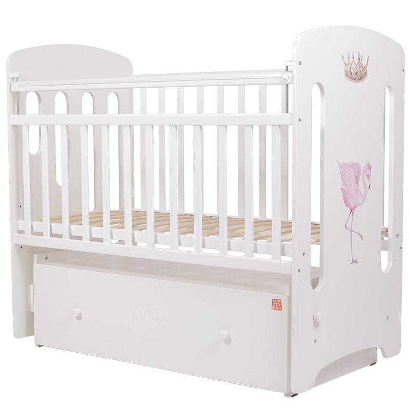 Кровать детская "Фламинго" белый принт