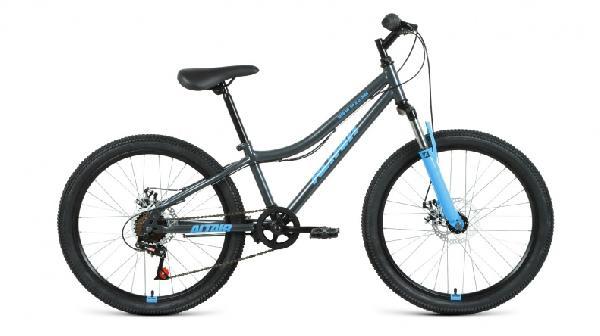 Велосипед FORWARD АЛЬТАИР МВТ НТ 24 2.0 dick ( 24" 6 ск рост 12)темно-серый/голубой,черный/бирюзовый