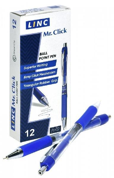 Ручка шарик. автом. Linc Mr. Click синий 0,7 мм грип игольчатый наконечник