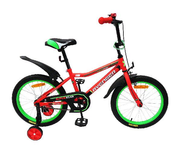 Велосипед 14" AVENGER SUPER STAR,красный/черный