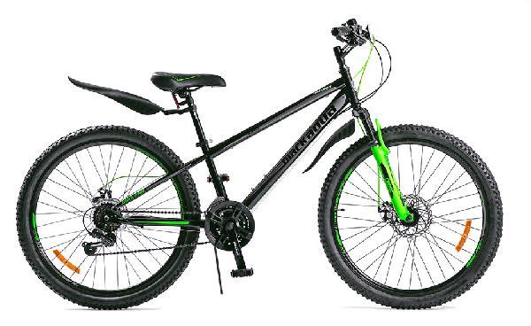 Велосипед Black Agua Cross 1661 D 26", 6SPD (черно-зеленый)
