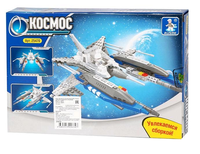 Конструктор пластмассовый AUSINI "Космос: Звездолет-перехватчик"(209 дет.)