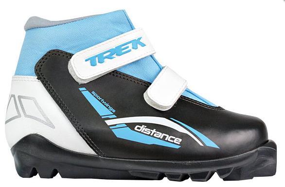 Ботинки лыжные  TREK Distance дет. SNS ИК (черныйсеребряный,лого голубой,розовый) р.28 ИК49Р-13-26