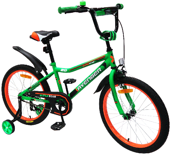 Велосипед 18" AVENGER SUPER STAR,зеленый/черный