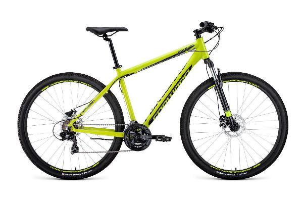 Велосипед Forward APACHE 3,0 29 диск (29 21ск,рост 21)желты/-черн.черн./св.-зеленый
