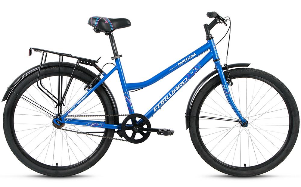 Велосипед FORWARD BARCELONA 1.0 (26 1 ск.рост 17)темно-синий/белый/темно-серый/синий,бежевый,серый