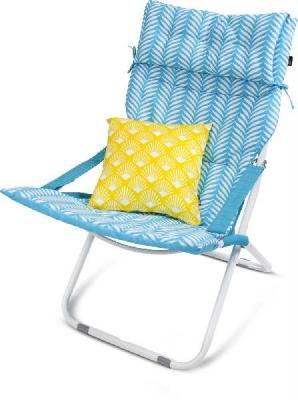 Кресло-шезлонг со съемным матрасом и декоративной подушкой (ННК6/Т бирюзовый)