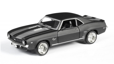 Машина метал. 1:32 Chevrolet Camaro, инерционная,цвет серый матовый