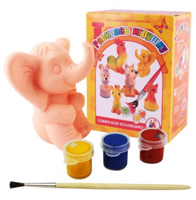 "Раскрась игрушку" Слоник 1/12