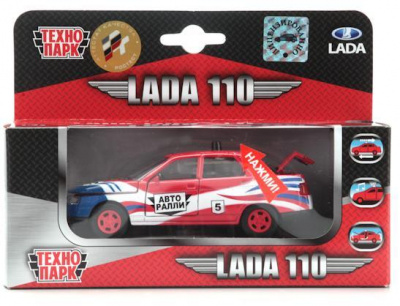Машина "Технопарк" металл. инерц.LADA2110  АВТОРАЛЛИ ,озвуч. ст10-110-12 открыв. двери,  СТ10-058-5