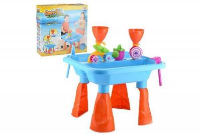 Стол для игр с песком и водой "Hualian  Toys "Водяные мельницы"(47,5х47,5х35,5 см,голубой)
