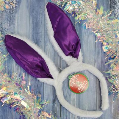 Ободок карнавальный Сноу-бум "Ушки зайца" 3 цвета