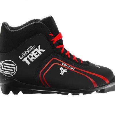 Ботинки лыжные TREK Level3 SNS (черный,лого красный,синий) S  р.44