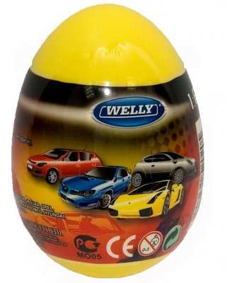 Игрушка модель машины 1:60 яйцо-сюрприз в ассорт. 