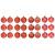Набор шаров "Сноу Бум" 6 шт, 6 см, пластик, красный с декором 
