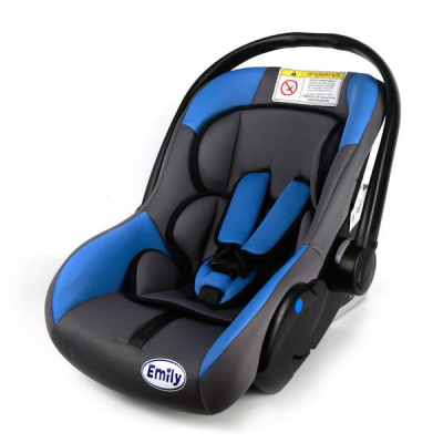 Автокресло "Emily"гр.0+,0-13кг.,вкладыш,3-точ.ремни,2 ур.лямок,5 полож.ручки,серый
