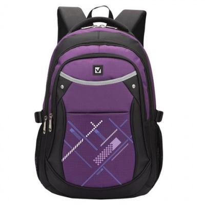 Рюкзак школьный BRAUBERG для подростков "Мамба" фиолетовый 46*34*18см - фото