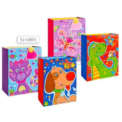 пакет подарочный бумажный Забавные животные (с декоративными глазками) TZ 14031