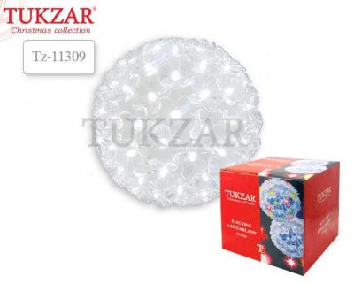 Электрическая LED гирлянда Средний Шар 100 ламп белая d=16 см TZ-11309