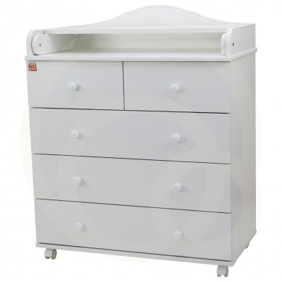 Комод "Артемка" 5 ящиков ЛДСП 800/5 белый