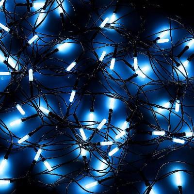 Гирлянда "Вьюн", 100 LED-ламп, цвета аква/голубой, 8 режимов, 9м, Сноубум