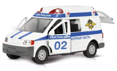 маш.Технопарк мет.инерц.микроавтобус Милиция свет+