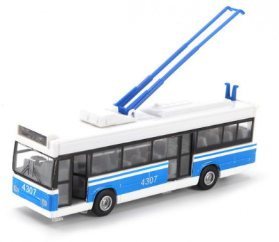 машинаТехнопарк мет.инер.Троллейбус, свет+звук открыв.двери  СТ-12-434-1-2