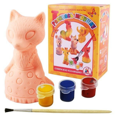 "Раскрась игрушку" Лиса 1/12