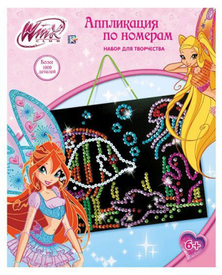 Набор д/творчества "MULTART" Винкс Аппликация по номерам рыбки
