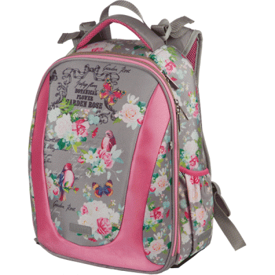 Рюкзак школьный ортопедический для девочки deVente Sharp Birds (37*30*18см) розовый - фото
