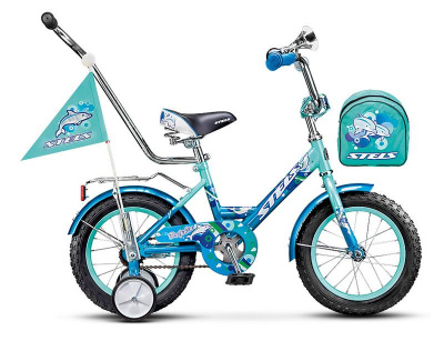 Велосипед детский STELS Dolphin 12" зеленый/розовый