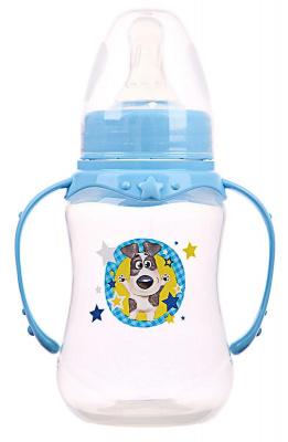 Бутылочка для кормления "Собачка Джекки"150 мл приталенная, с ручками, цвет голубой   2969854							